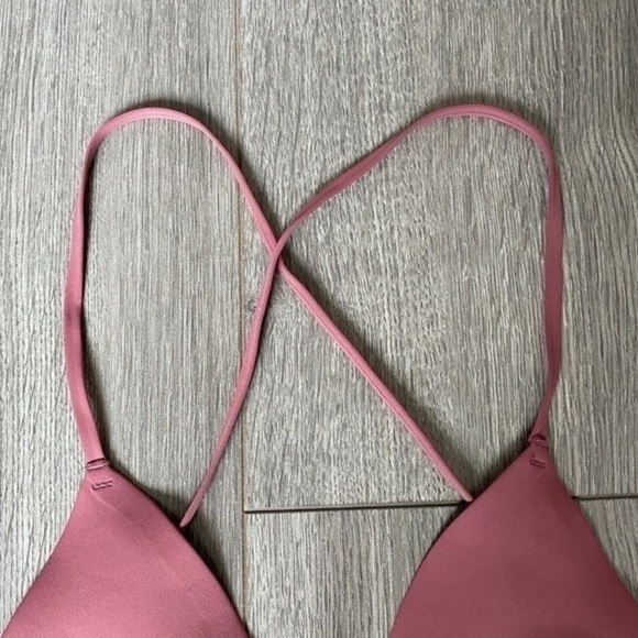 Free People Haiden Halter Scuba Bralette In Mauve Bark Size Small - Picture 6 of 15